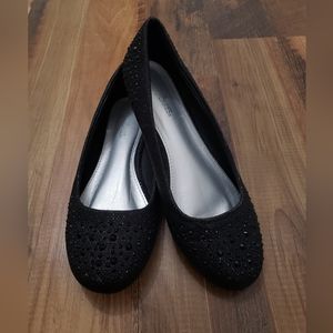 Hot Cakes Orleans Black Bejeweled Ballet Flats. Womens Shoe Size 7M